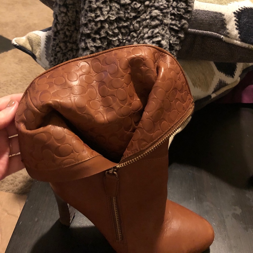Coach tan booties